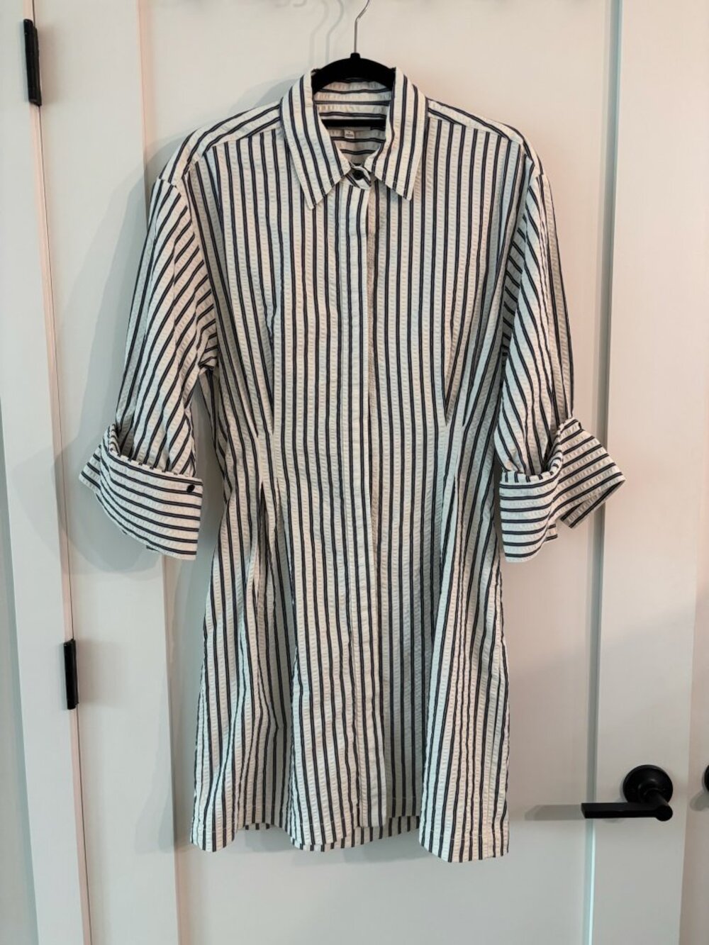 Madewell Tucked Mini Shirt Dress - Size 8